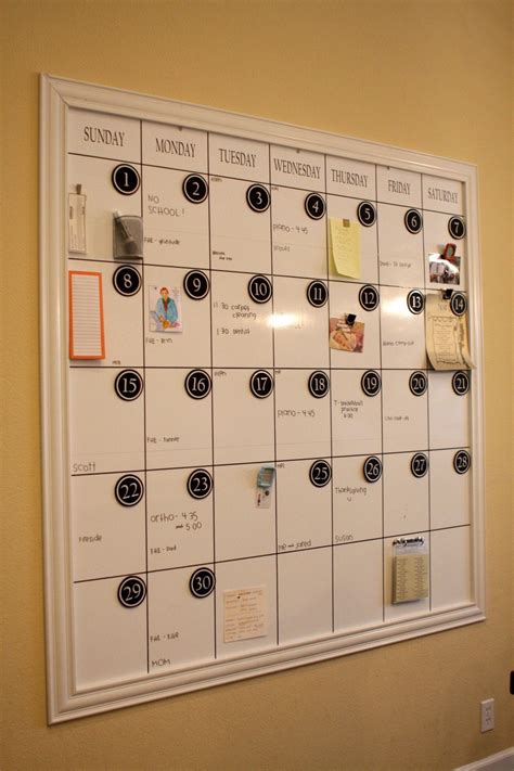 Maintenance and Upkeep of the Big Dry Erase Calendar