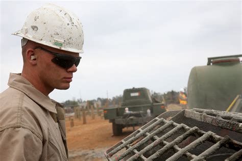 Marine Corps Combat Engineers constructing fortifications