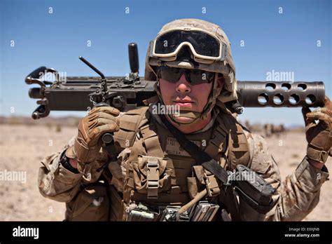 Marine Machine Gunner in Training