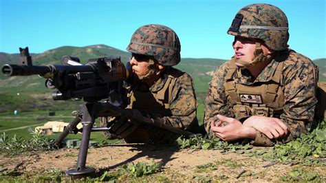 Marine Machine Gunner in Combat