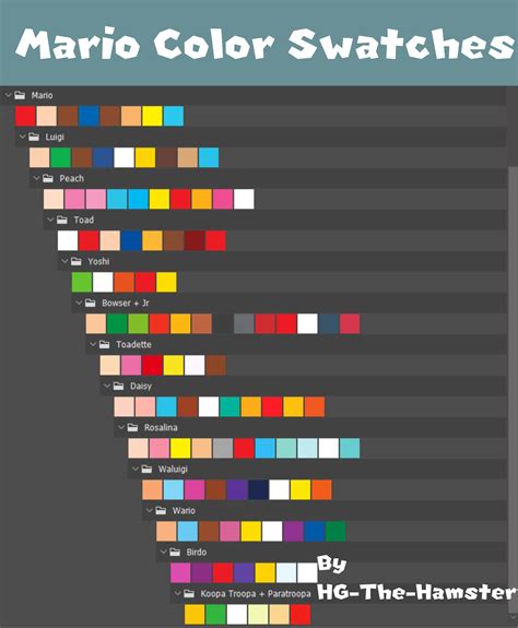 Mario Color Palette Evolution