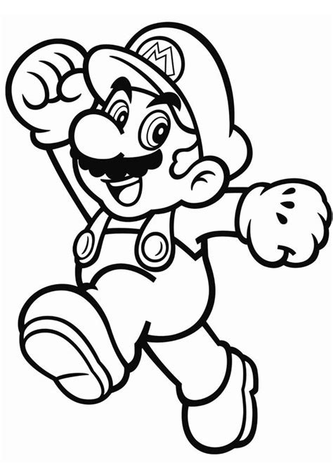 Mario coloring page with Mario and Luigi