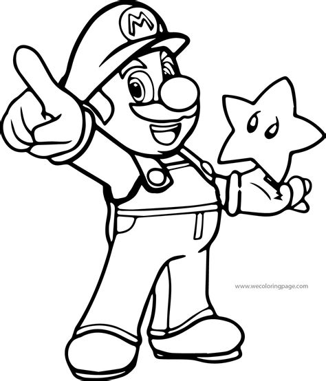 Mario coloring page with Super Mario Bros.