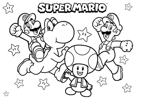 Mario coloring page with Mario Kart