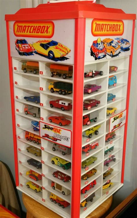 A display case for Matchbox cars