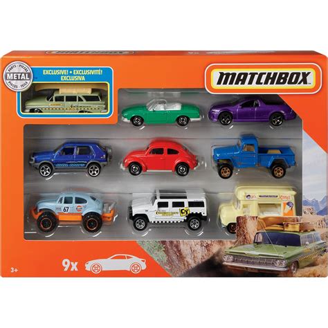 Different models of Matchbox cars