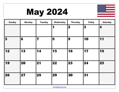 May Printable Calendar