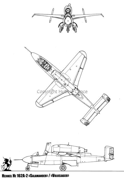 Me 162 Volksjäger Design Drawing