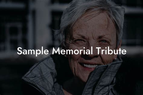 Description of Memorial tribute