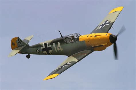 The Messerschmitt Bf 109 was a fighter plane developed by the Germans