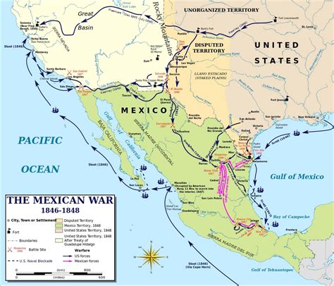 Mexican-American War Battle Map