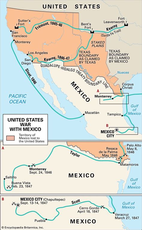 Mexican-American War Map