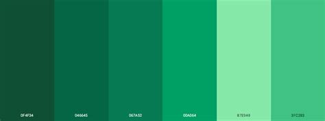 Monochromatic Green Color Palette