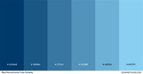 Monochromatic Navy Color Palette