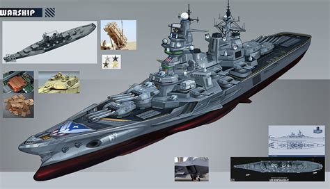 A scale model of the Montana-class battleships