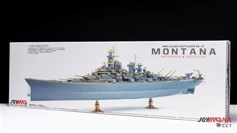 A model of the Montana-class battleships on display at a museum