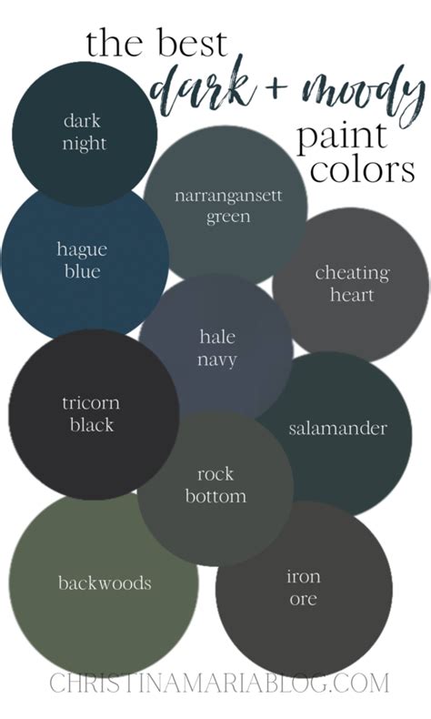 Moody Blues and Greens Color Palette