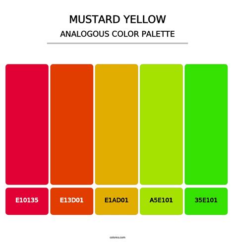 Mustard Yellow Analogous