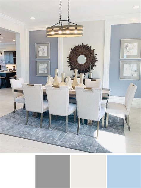 Muted Color Palette for Dining Room