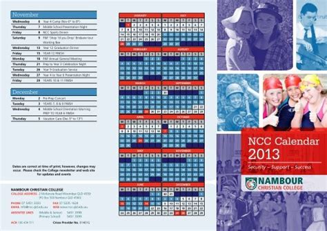 NCC Calendar Events Promotion