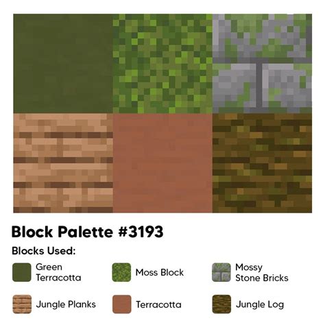 Nature-Inspired Minecraft Color Palette