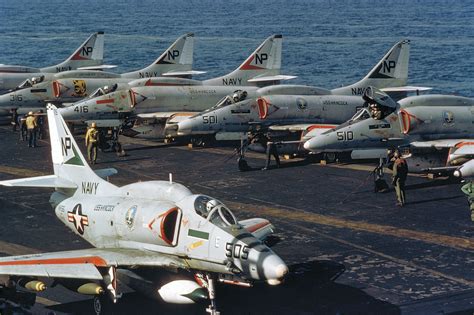 Navy A-4 Skyhawk On Deck