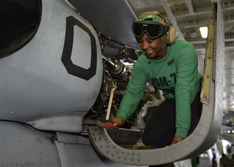 Navy Aircraft Mechanic on the Job