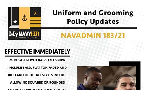 Navy hair accessories grooming standards