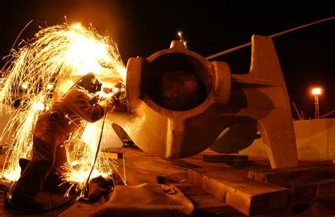 Image of the Navy's welding program in action