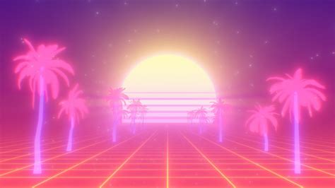 Neon Pink Synthwave