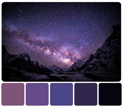 Night sky color palette inspiration