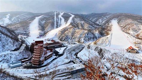 The Masik Pass Ski Resort at sunset