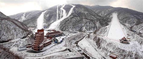 The Masik Pass Ski Resort at sunset