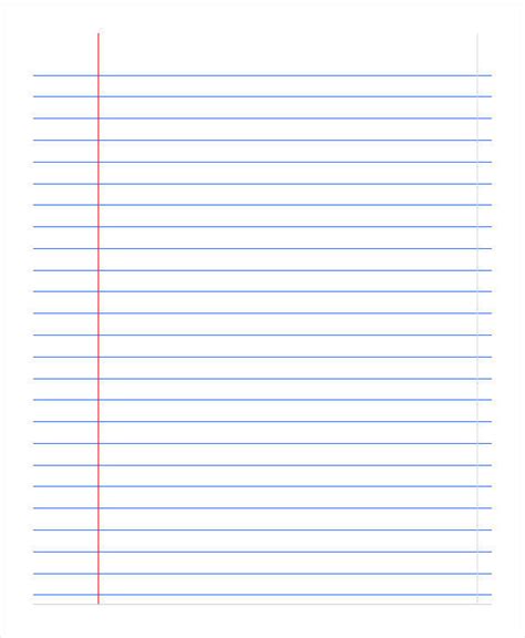 Notebook Paper Printable Template Examples