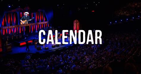 Opry Show Schedule