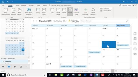 Outlook Calendar Settings