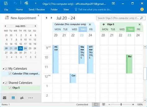 Outlook Calendar Updates