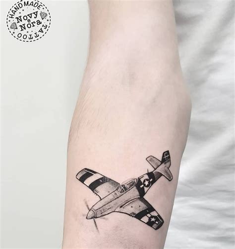 P-51 Mustang Tattoo Design