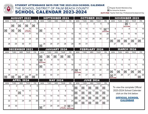 PBCSD Calendar Importance