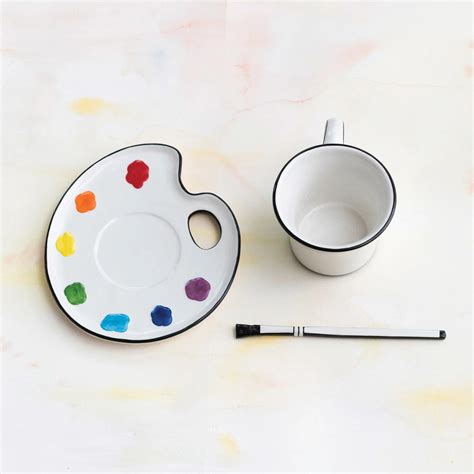 Paint Palette Shaped Tea Saucer