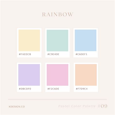 Pastel Color Palette with Yellow Pink Neutral Color Palette