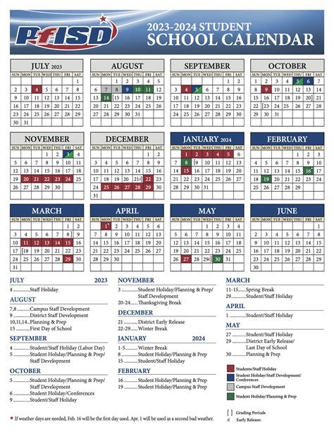 Pfisd Calendar Tips Image 2