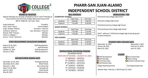 Pharr ISD Calendar Image 5