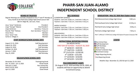 Pharr ISD Calendar Image 9