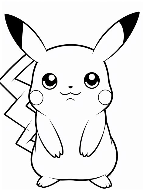 Pikachu Printable Coloring Pages for Adults