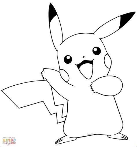 Pikachu Printable Coloring Pages for School-Age Children