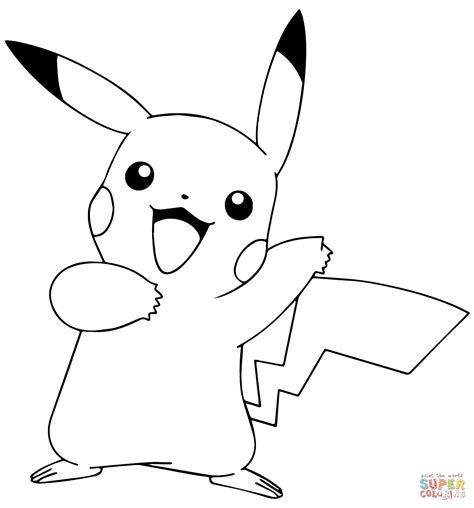 Pikachu Printable Coloring Pages for Teens