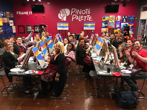 Group painting at Pinot's Palette