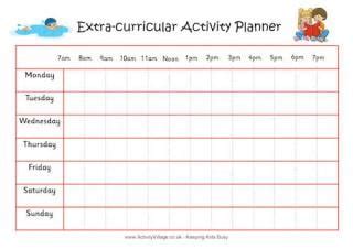 Planning for Extracurricular Activities and Family Vacations