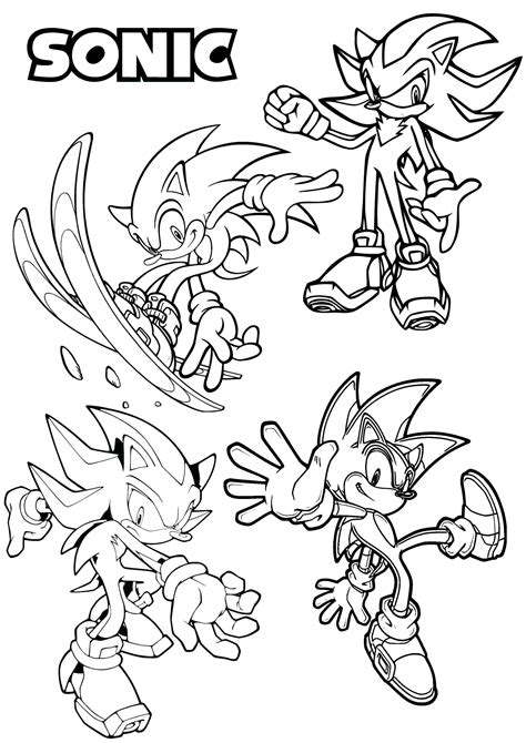 Popular Sonic Characters for Coloring